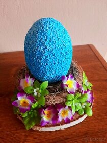 Velikonoční jarní dekorace vejce v hnízdě set