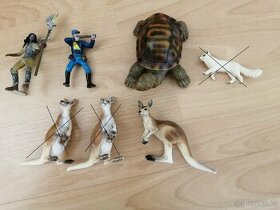 Figurky Schleich atd – voják, klokan, polární liška, želva