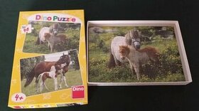 Dino Puzzle Koníci a poníci, 2x 48 dílků