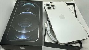 iPhone 12 PRO 128GB Silver, komplet balení, TOP stav