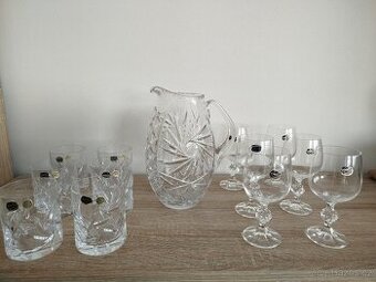 Bohemia Crystal Glas- sada broušených sklenic a karafa