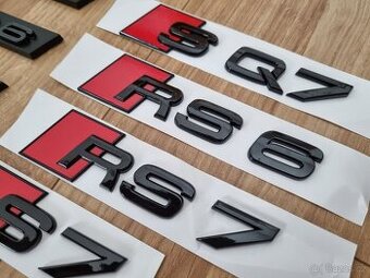 AUDI Napis logo znak S3 RS3 S4 RS4 S5 S7 RS7 RS6 SQ7 SQ8