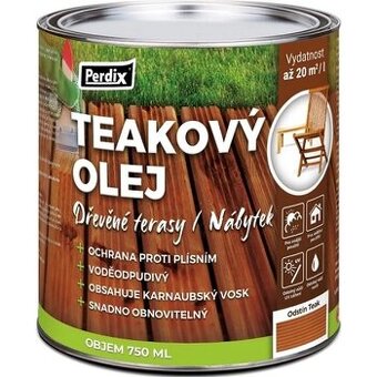 NOVÉ Teakový olej Perdix, odstín Teak