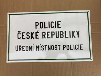 Cedule smaltovaná POLICIE s poštovným 2.000 kč