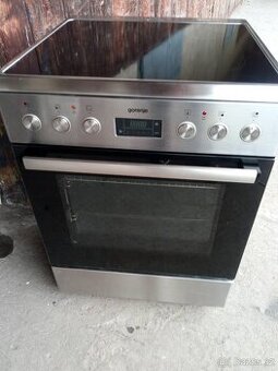 Elektrický sklokeramický sporák Gorenje( nerez+černá ) 60 cm