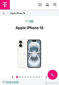 NOVÝ ZÁRUKA 24 měsíců iPhone 16 128 GB bílý