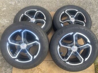 Alu kola 5x100.r15.Letní pneu195/65/15.Škoda,Vw,Seat,Audi.