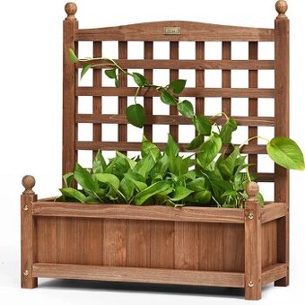 Květinový truhlík COSTWAY s mříží