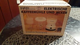 elektrický mlýnek na kávu a mixér First