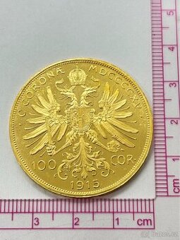 Zlata investiční mince Stokoruna F.J.1915
