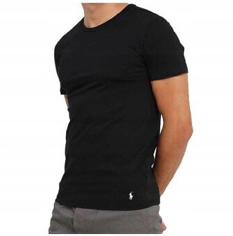 RALPH LAUREN  PÁNSKÉ SLIM TRIČKO - M(M-L) 💪🏽😍 BLACK