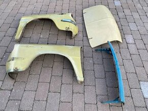 Škoda 1000 plechařina - přední blatníky, zadní kapota a čelo