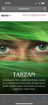Vstupenka Tarzan 2x-divadlo Hybernia 18.5.2025