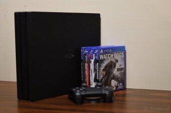 Playstation 4 pro 1TB s příslušenstvím a 2 hry