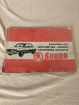 Škoda 105 servisní kniha