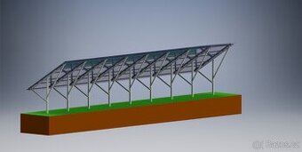 Masivní konstrukce na fotovoltaickou elektrárnu. - 1