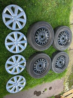4x zimní pneu s disky 5x114,3 R16 + poklice + 4x letní pneu
