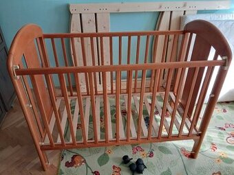 Dětská postýlka Scarlett Méďa buk, barva olše, stahovací bok