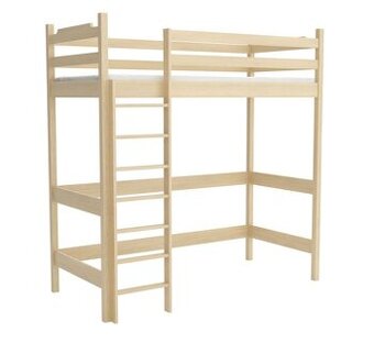 Robustní dětská vyvýšená postel z masivu 180x80 cm