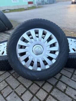 ORIGINÁL disky Škoda, Volkswagen R16, 5x112 - ZIMNÍ PNEU