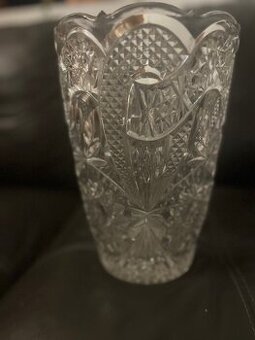 Broušená, křišťalová váza