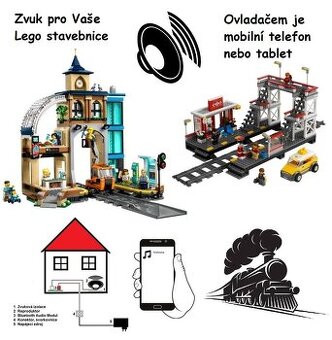 Lego, plastové, kovové modely - zvuková sada pro modely