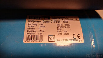 Bezolejový kompresor Güde Dragon 210/8/24 + příslušenství