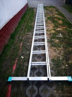 Prodám AL -Hliníkový žebřík 2x6m +základna