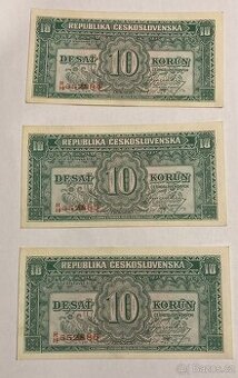 Bankovky 10 kčs bez data ( 1945 )