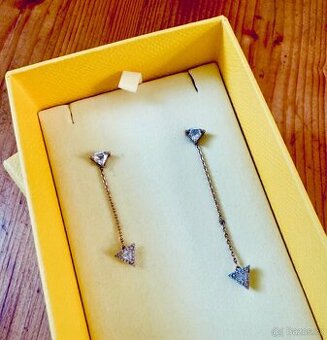 Náušnice Swarovski, rosegold - 1