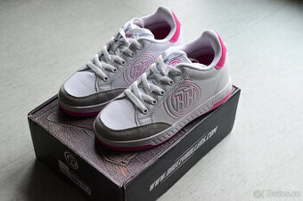 boty s kolečkem Breezy Rollers White/Pink, vel.35