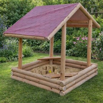 Dřevěné pískoviště se střechou -masiv