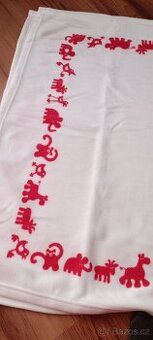 Bílá deka zvířátka