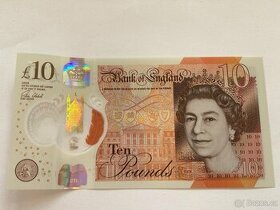 Bankovka 10 liber královna Alžběta Velká Británie série BC