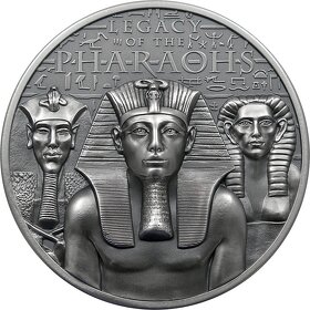LEGACY OF THE PHARAOHS Antique 3 Oz Silver Coin 2022