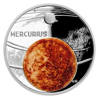 Stříbrná mince Sluneční soustava - Merkur proof - jen 800 ks - 1