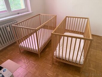 Postýlka pro děti 120x60 cm IKEA polohovatelná - 2 kusy