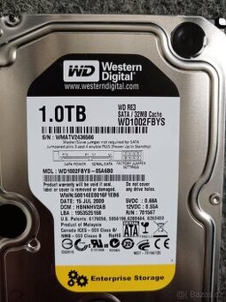 Disk 1000 GB / 1 TB, WesternDigital, Hitachi, Seagate, HDD