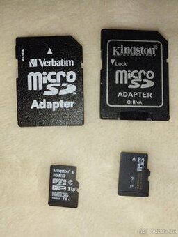 2 ks Paměťová karta micro SD + 2 ks adapter