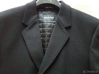 Luxusní pánský dlouhý černý kabát vel.XL