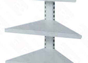 regálová rohová police 40cm