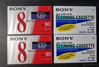 Videokazety Sony Video 8, 90 min, NOVÉ