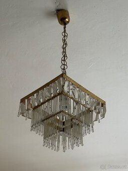 Prodávám vintage závěsný skleněný lustr