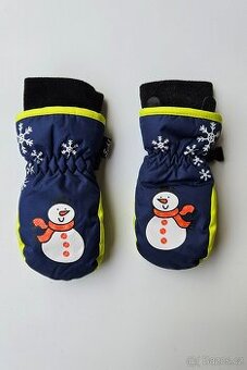 Zimní palcové rukavice (palčáky) se sněhulákem - 1 rok
