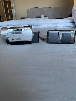 Prodám Canon Power Shot S70 + Sony SR 190E