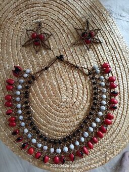 Originální, ruční výroba náhrdelník s náušnicemi