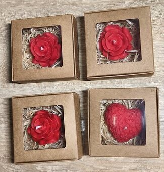 Svíčka růže v dárkové krabičce