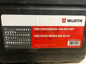WÜRTH sada - 77 ks nástrčných klíčů a bitů.
