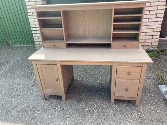 IKEA Hemnes psací stůl s nástavbou - šedohnědý