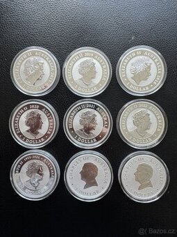 stříbrné mince 1oz Australian Swan (černá labuť) 2017-2024